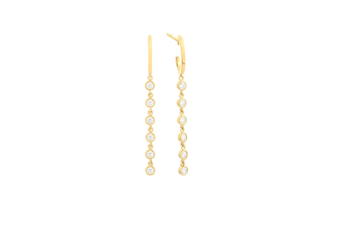 Signature Collection Hoop Earring with Dangling Bezels