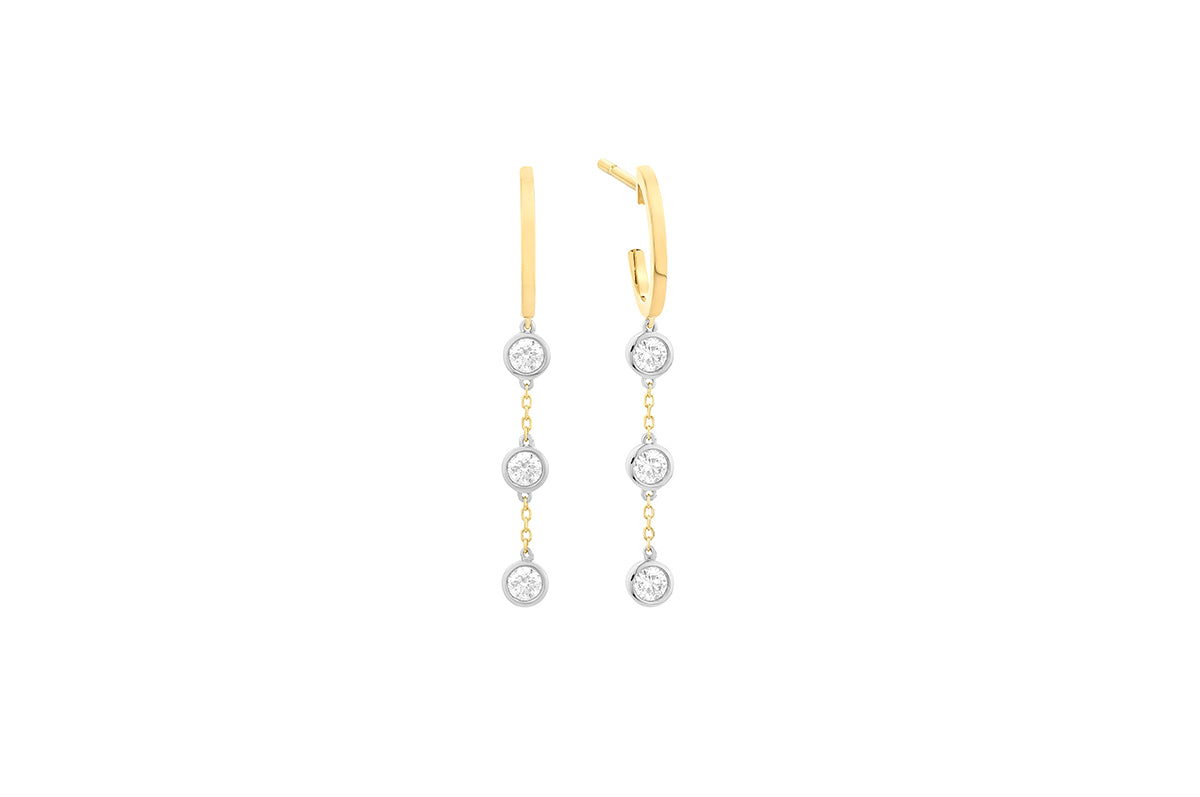 Signature Collection Bezel Set Drop Earrings