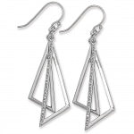 Exclusively Silver Elongated Double Triangle Design