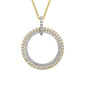 Signature Collection Double Circle Diamond Necklace