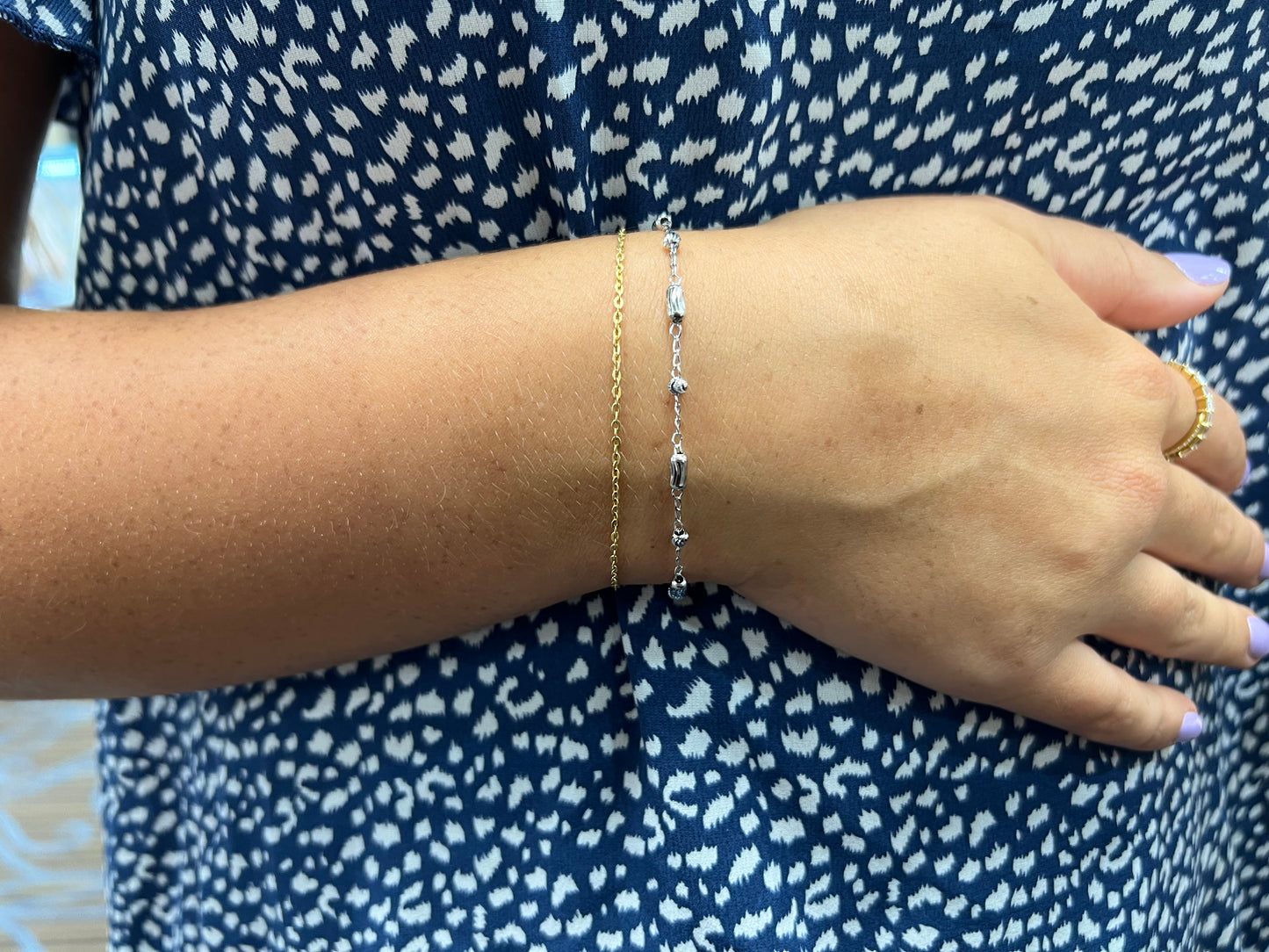 Exclusively Silver Moon Bead Bracelet