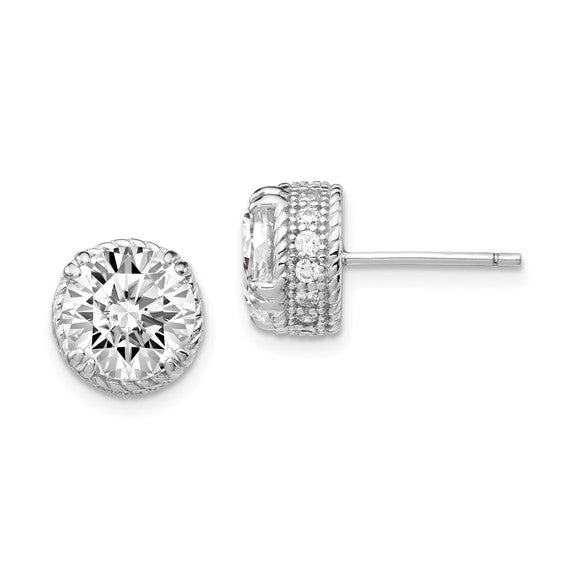 Exclusively Silver Basket CZ Studs