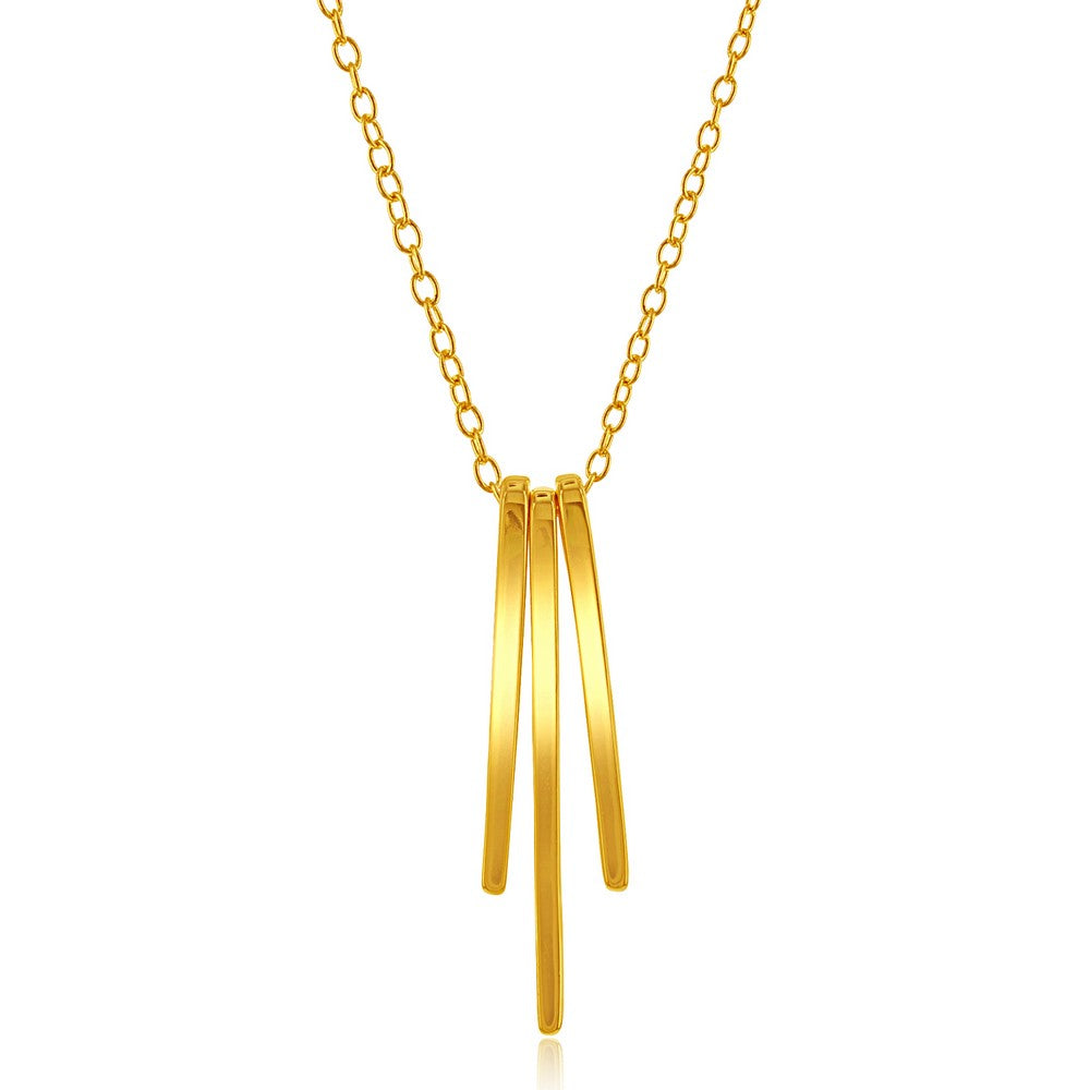 Exclusively Silver Triple Bar Necklace