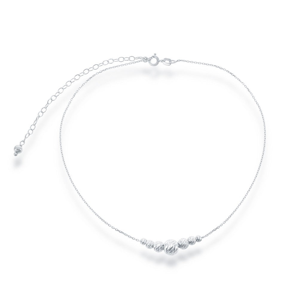 Exclusively Silver Moon Bead Choker