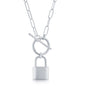 Exclusively Silver Paperclip Lock Charm