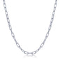 Exclusively Silver Rope Design (16-18) Paperclip Necklace