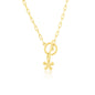 Exclusively Silver Flower Toggle Necklace