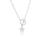 Exclusively Silver Flower Toggle Necklace