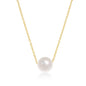 Exclusively Silver Pearl Solitaire Necklace