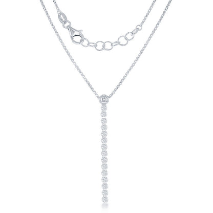 Exclusively Silver CZ Drop Necklace