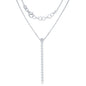 Exclusively Silver CZ Drop Necklace