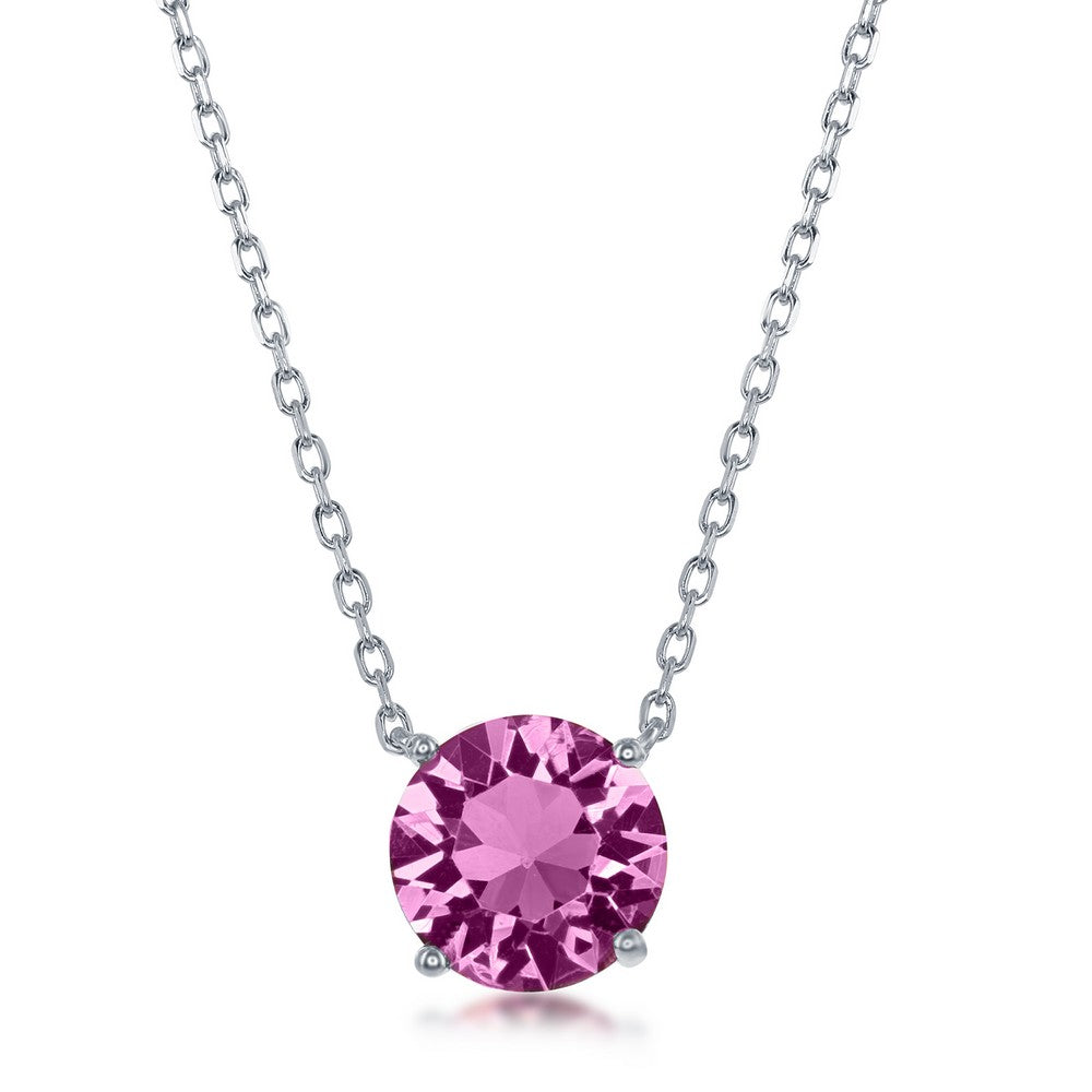 Exclusively Silver October Birthstone Necklace