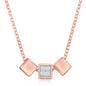Exclusively Silver CZ Block Necklace