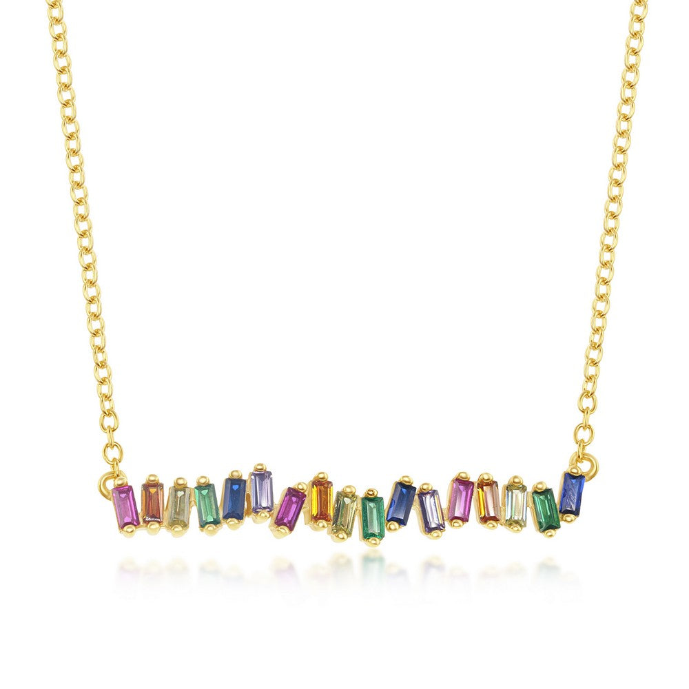 Exclusively Silver Multi-Color Necklace