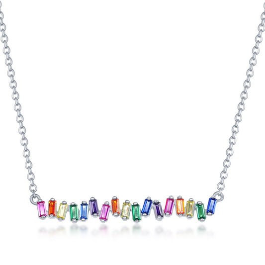 Exclusively Silver Multi-Color Necklace