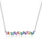 Exclusively Silver Multi-Color Necklace