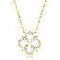 Exclusively Silver CZ Flower Open Necklace