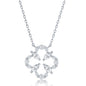 Exclusively Silver CZ Flower Open Necklace