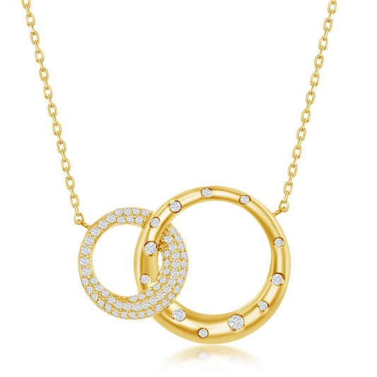 Exclusively Silver Interlocking Circle Necklace