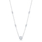 Exclusively Silver Round CZ Station Necklace