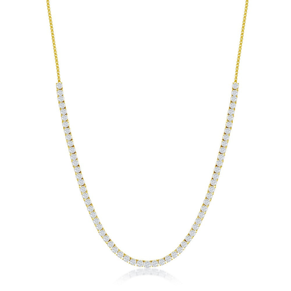 Exclusively Silver Chain Tennis Necklace