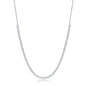 Exclusively Silver Chain Tennis Necklace
