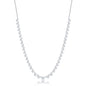 Exclusively Silver Graduated CZ Necklace