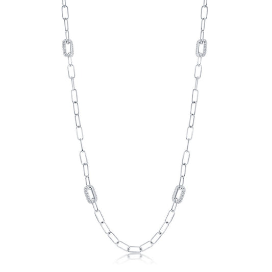 Exclusively Silver Paperclip Necklace