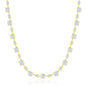 Exclusively Silver Alternating CZ Size Station Necklace