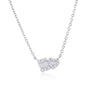 Exclusively Silver Heart & Square Necklace