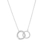 Exclusively Silver Double Circle Necklace