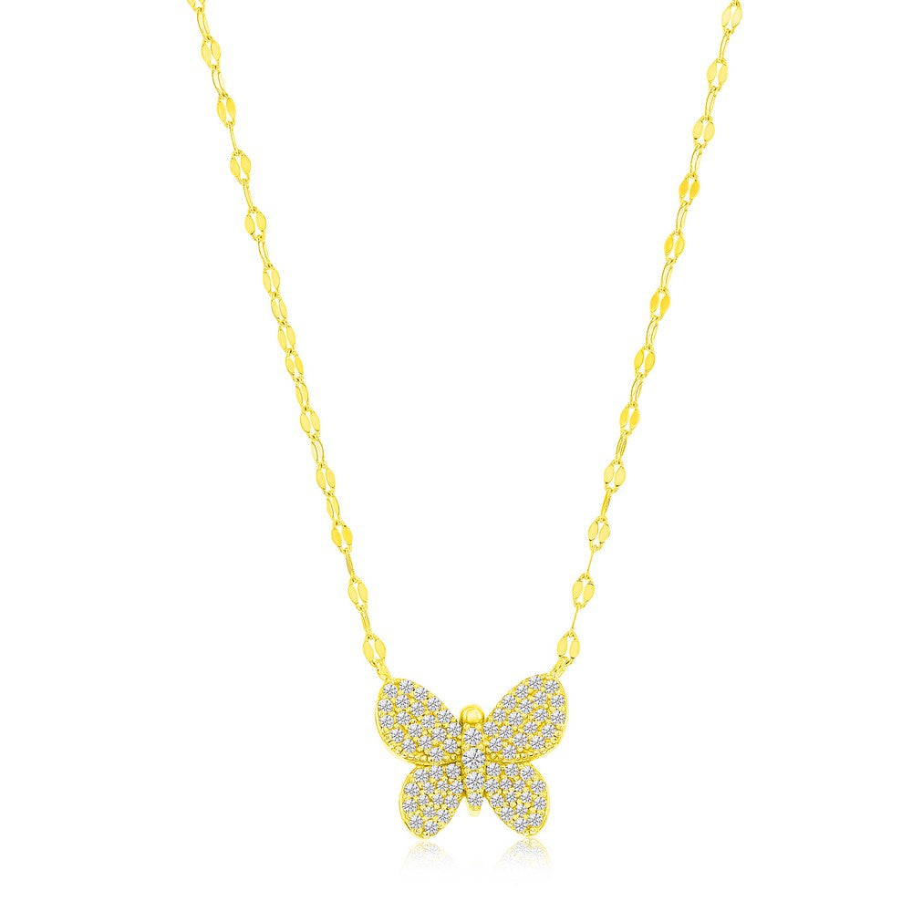 Exclusively Silver Butterfly Necklace