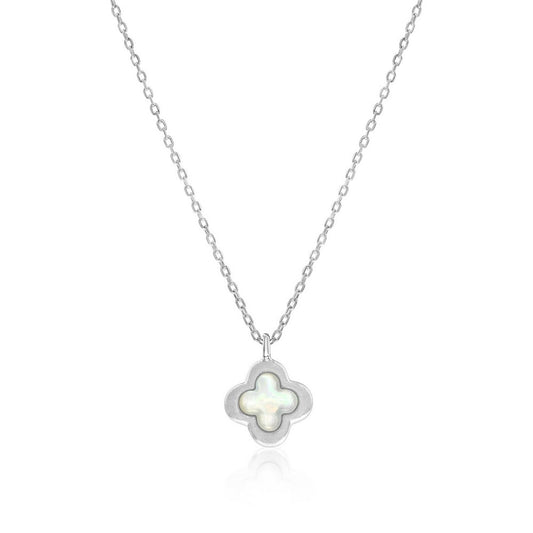 Exclusively Silver Mother of Pearl Necklace