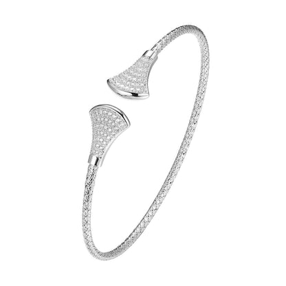 Exclusively Silver "Fan" Shape Cuff Bracelet