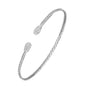 Exclusively Silver Braided CZ Cuff Bracelet
