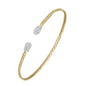 Exclusively Silver Braided CZ Cuff Bracelet