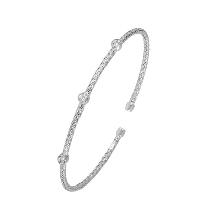 Exclusively Silver 3 Round Station Bracelet