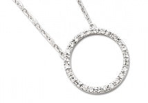 Exclusively Silver Circle CZ Pendant