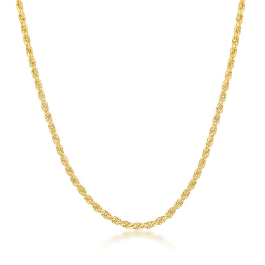 Exclusively Silver Men's Rope Chain Gold Plated