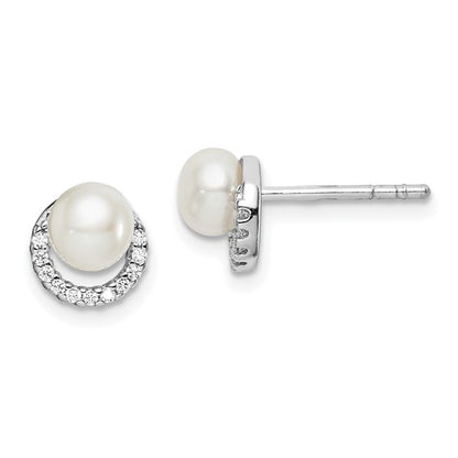 Exclusively Silver Freshwater Pearl Studs