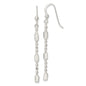 Exclusively Silver Beaded Dangle French Wire Earrings