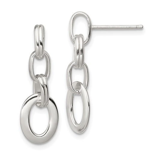 Exclusively Silver Oval Link Earrings