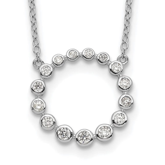 Exclusively Silver CZ Circle Necklace