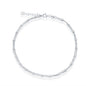 Exclusively Silver Double Strand Beaded Anklet