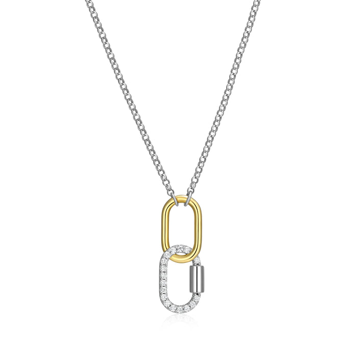 Exclusively Silver Interlocking Drop Necklace