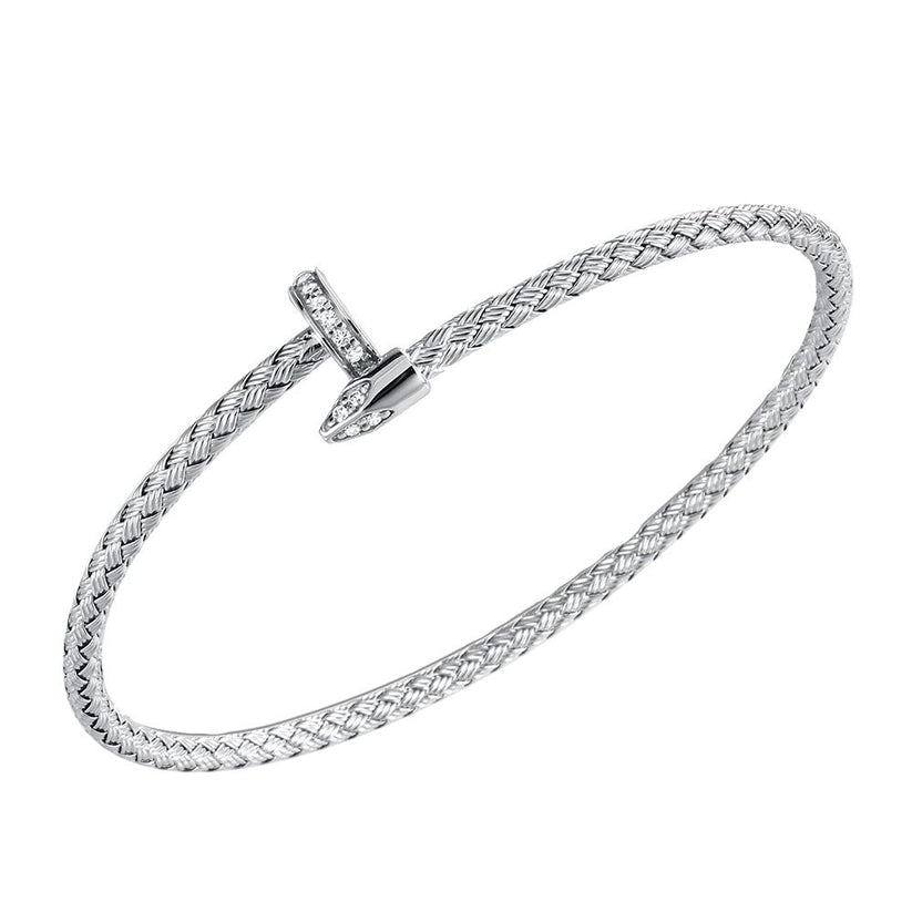 Exclusively Silver Woven Bracelet