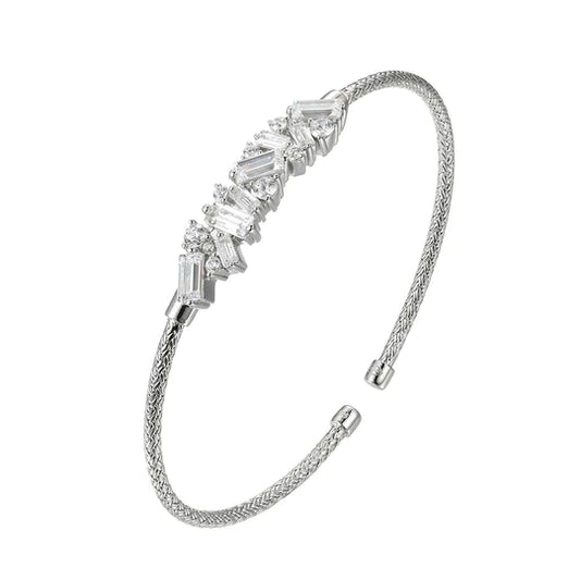 Exclusively Silver Woven Cuff Style Bracelet