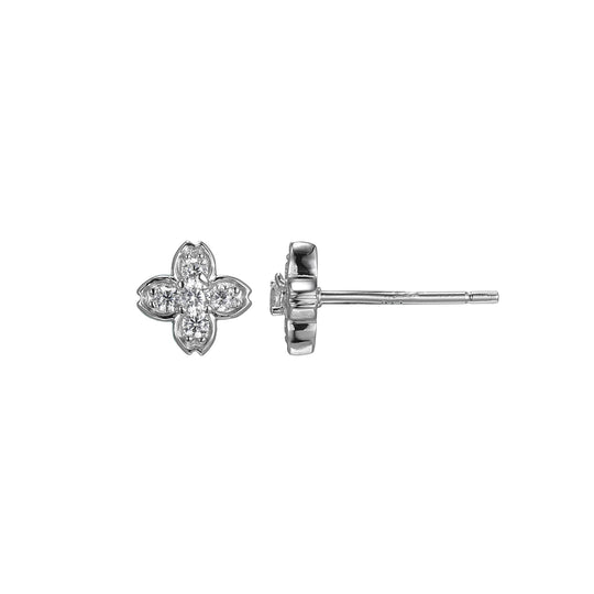 Exclusively Silver Flower Post Earring