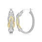 Exclusively Silver Twisted Oval Hoops