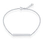 Exclusively Silver Engravable Bar Bracelet